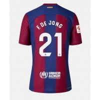 Barcelona Frenkie de Jong #21 Domáci Ženy futbalový dres 2023-24 Krátky Rukáv